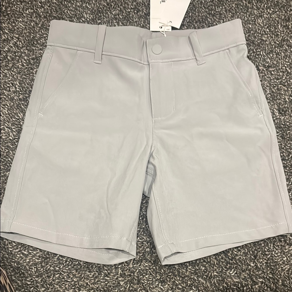 Boys New Janie and Jack Gray Flat Front Shorts Classic Style
